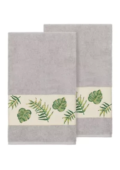 Zoe 2 Piece Embellished Bath Towel Set