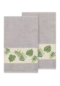 Zoe 2 Piece Embellished Bath Towel Set