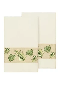 Zoe 2 Piece Embellished Bath Towel Set