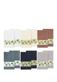 Zoe 2 Piece Embellished Bath Towel Set