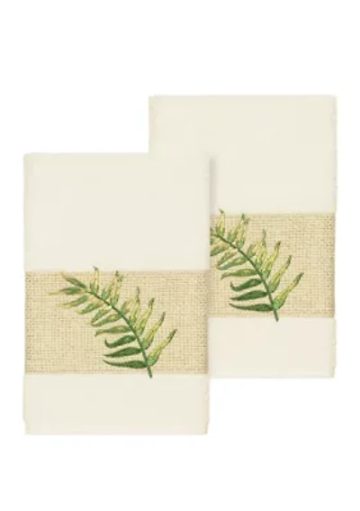 Zoe 2 Piece Embellished Hand Towel Set