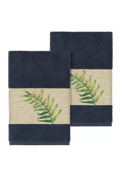 Zoe 2 Piece Embellished Hand Towel Set