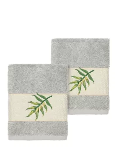 Zoe 2 Piece Embellished Washcloth Set