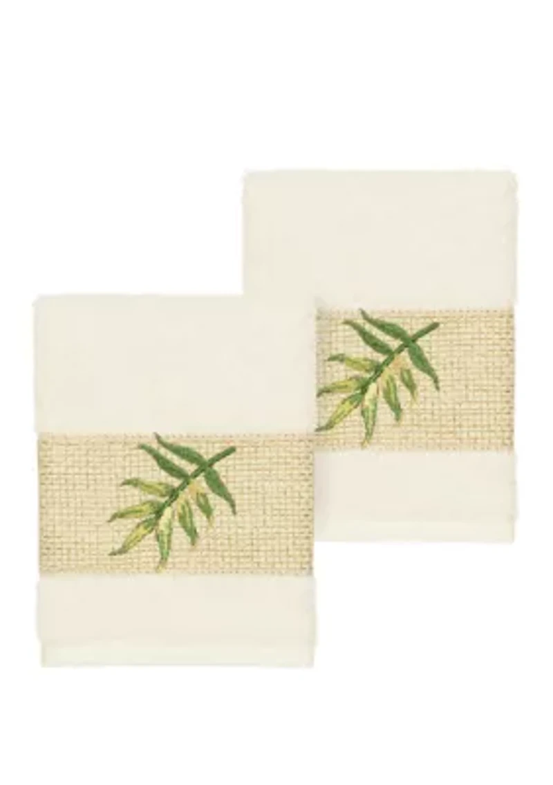 Zoe 2 Piece Embellished Washcloth Set