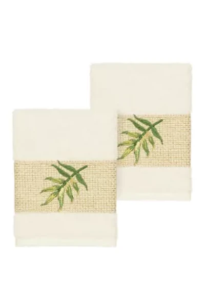 Zoe 2 Piece Embellished Washcloth Set