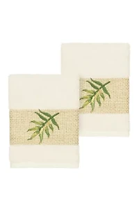 Zoe 2 Piece Embellished Washcloth Set