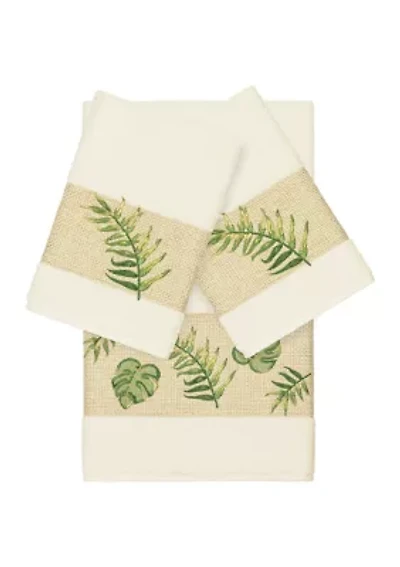Zoe 3 Piece Embellished Towel Set