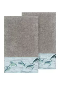 Mia 2 Piece Embellished Bath Towel Set