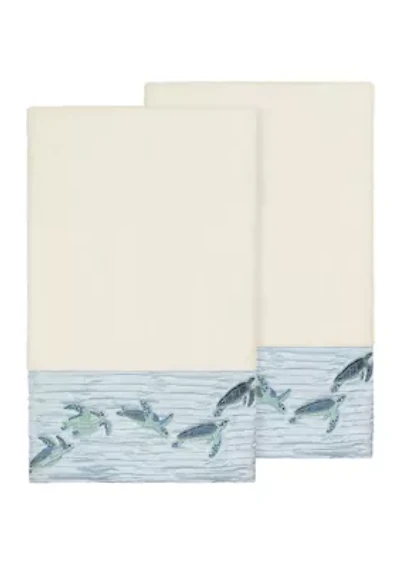 Mia 2 Piece Embellished Bath Towel Set