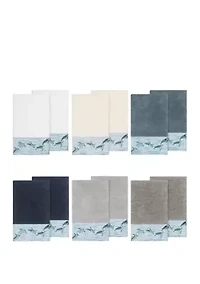 Mia 2 Piece Embellished Bath Towel Set