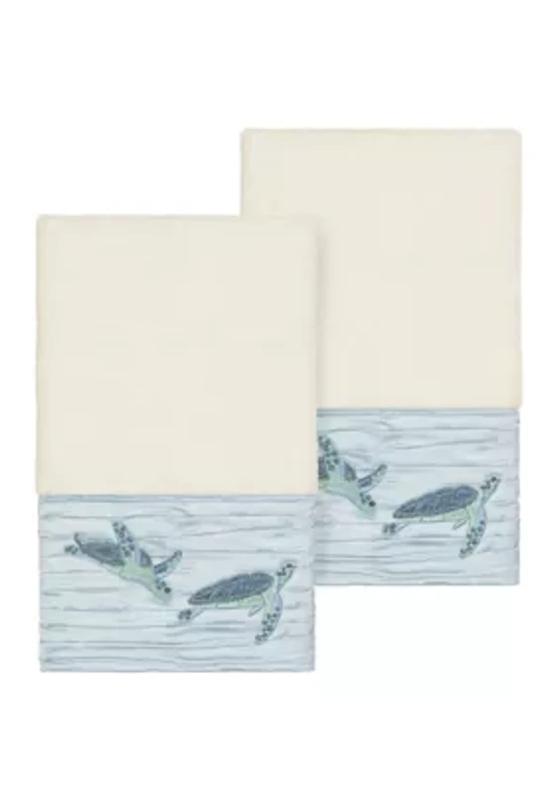 Mia 2 Piece Embellished Hand Towel Set