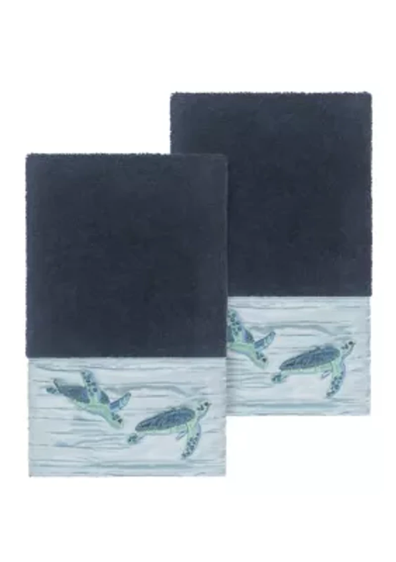 Mia 2 Piece Embellished Hand Towel Set