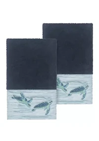 Mia 2 Piece Embellished Hand Towel Set