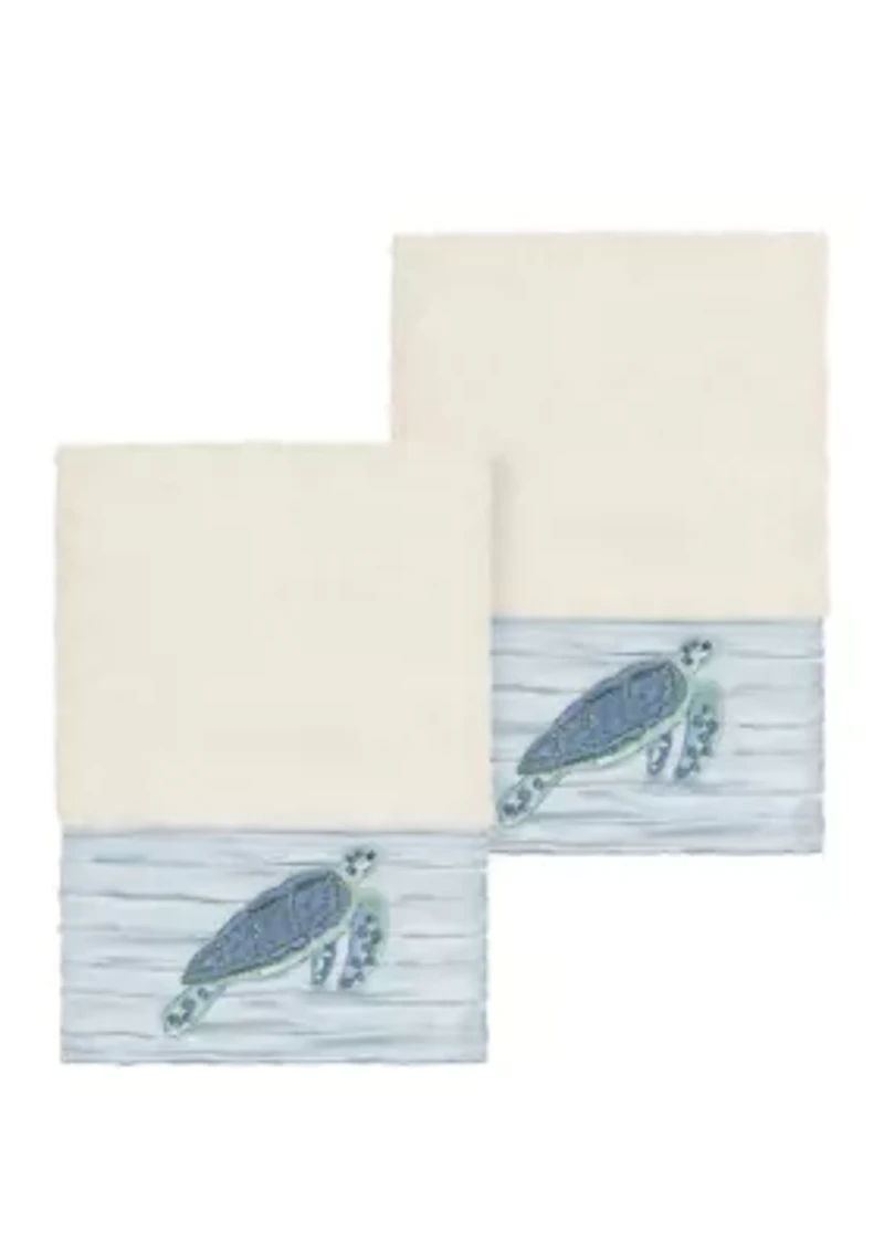 Mia 2 Piece Embellished Washcloth Set