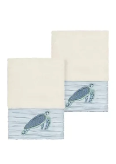 Mia 2 Piece Embellished Washcloth Set