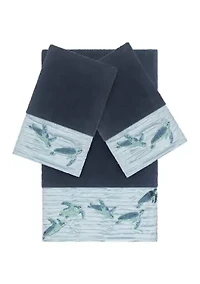 Mia 3 Piece Embellished Towel Set