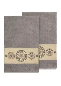 Isabelle 2 Piece Embellished Bath Towel Set