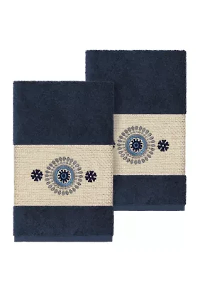 Isabelle 2 Piece Embellished Hand Towel Set