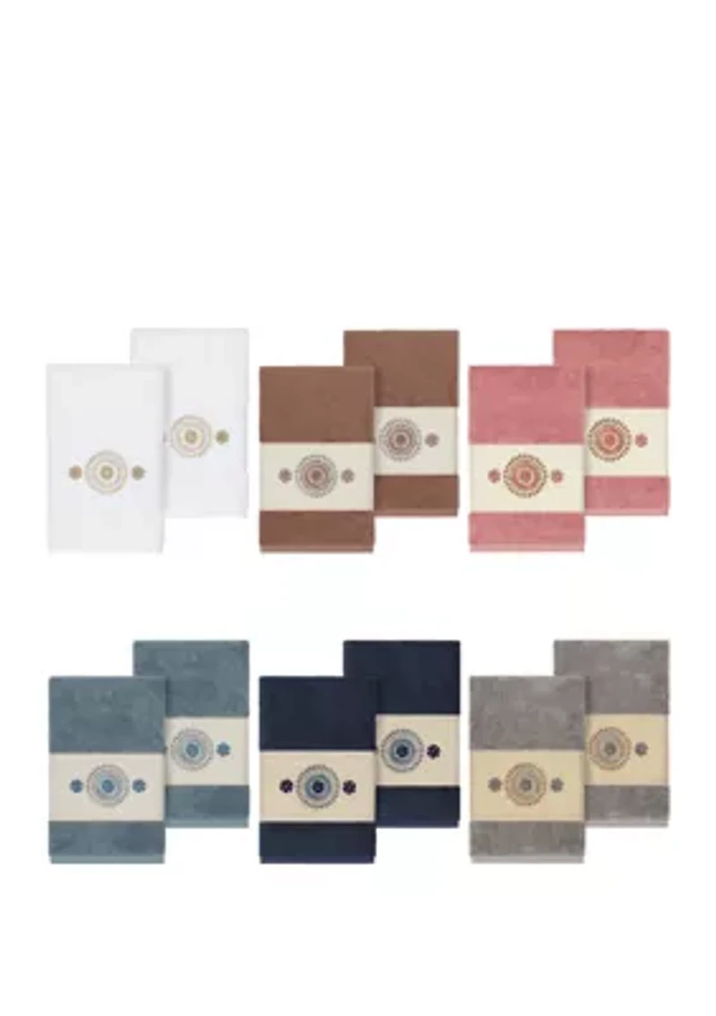 Isabelle 2 Piece Embellished Hand Towel Set