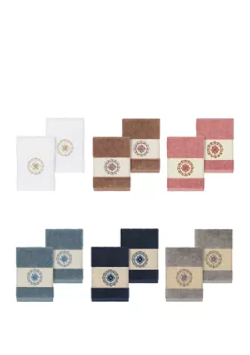 Isabelle 2 Piece Embellished Washcloth Set