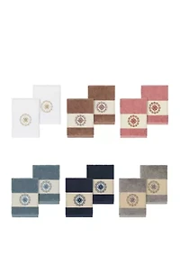 Isabelle 2 Piece Embellished Washcloth Set