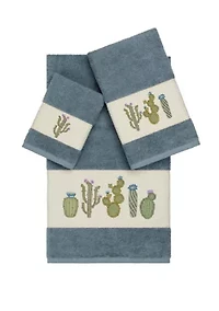 Mila 3 Piece Embellished Towel Set