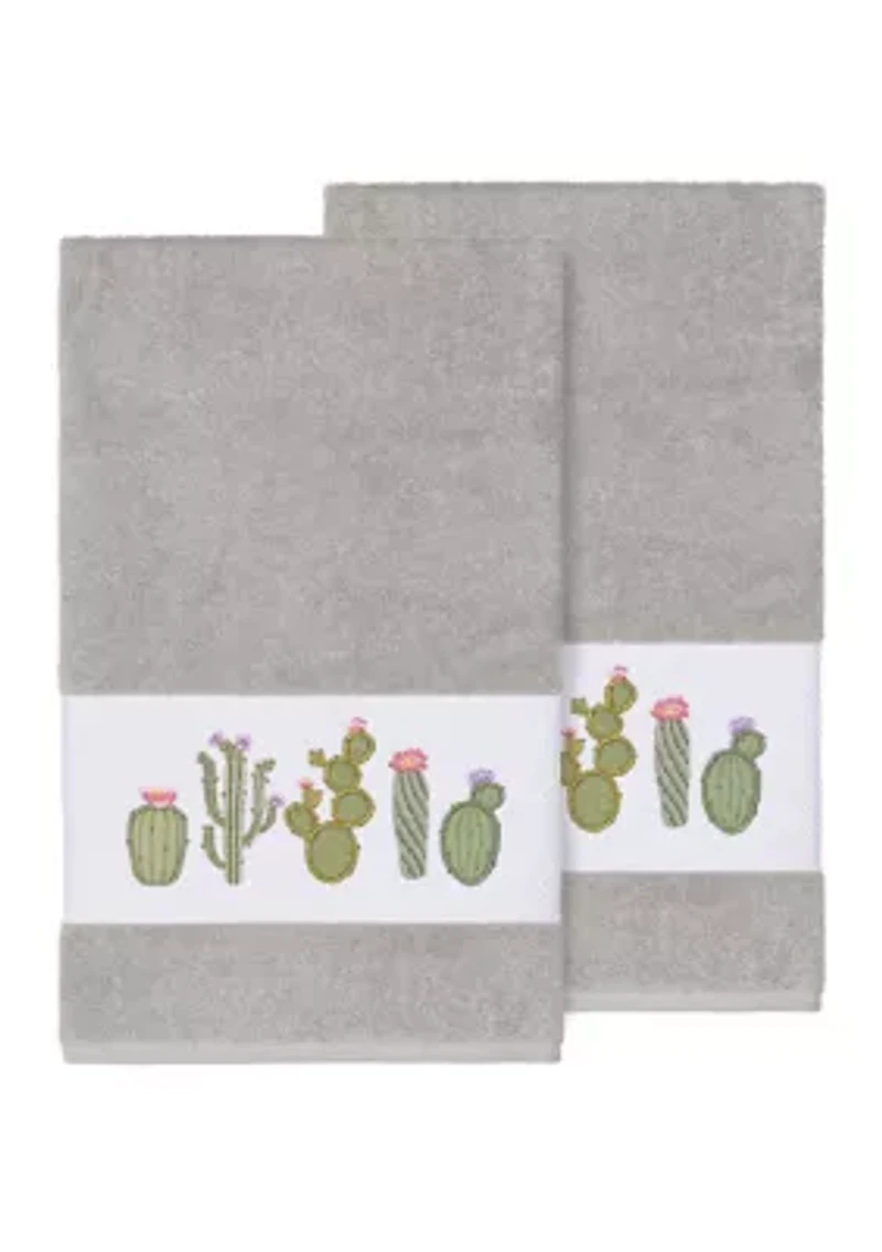 Mila 2 Piece Embellished Bath Towel Set