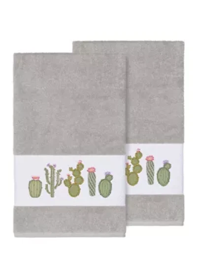 Mila 2 Piece Embellished Bath Towel Set