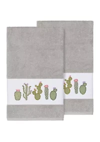 Mila 2 Piece Embellished Bath Towel Set