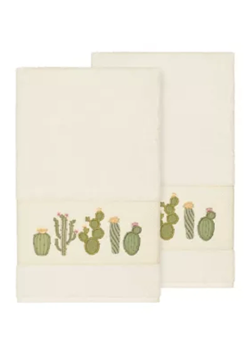 Mila 2 Piece Embellished Bath Towel Set