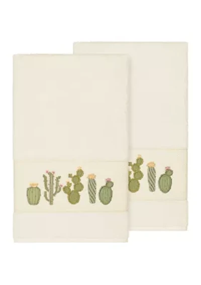 Mila 2 Piece Embellished Bath Towel Set