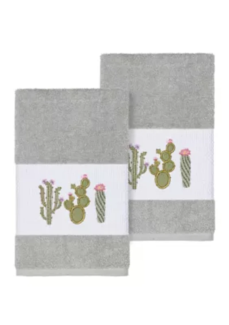 Mila 2 Piece Embellished Hand Towel Set