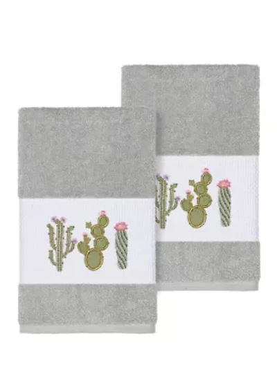 Mila 2 Piece Embellished Hand Towel Set
