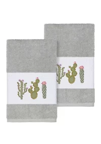 Mila 2 Piece Embellished Hand Towel Set