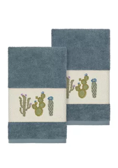 Mila 2 Piece Embellished Hand Towel Set