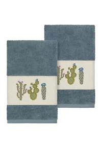 Mila 2 Piece Embellished Hand Towel Set