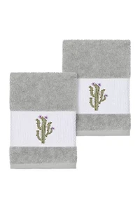 Mila 2 Piece Embellished Washcloth Set