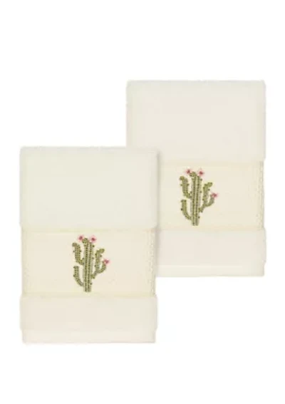 Mila 2 Piece Embellished Washcloth Set