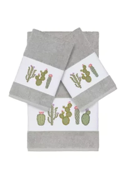 Mila 3 Piece Embellished Towel Set