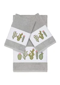 Mila 3 Piece Embellished Towel Set