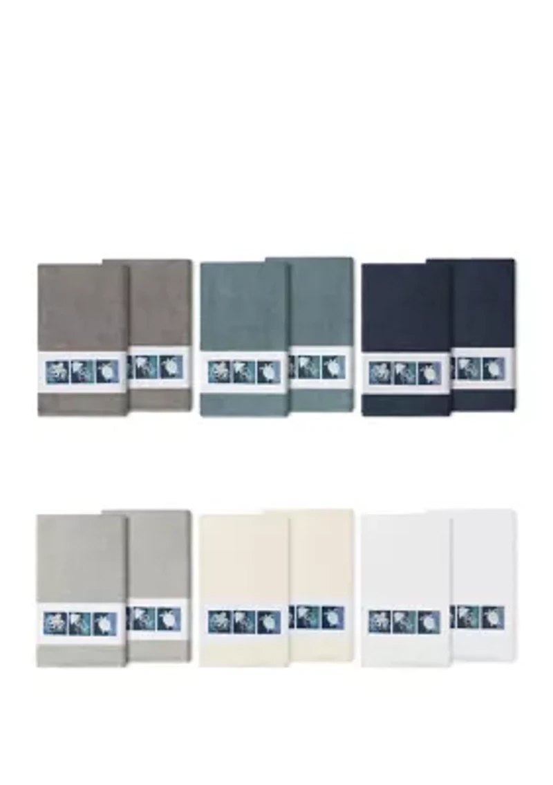 Ava 2 Piece Embellished Bath Towel Set