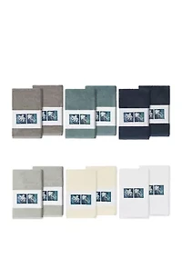 Ava 2 Piece Embellished Hand Towel Set