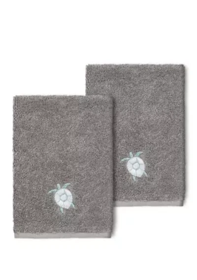 Ava 2 Piece Embellished Washcloth Set