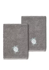 Ava 2 Piece Embellished Washcloth Set