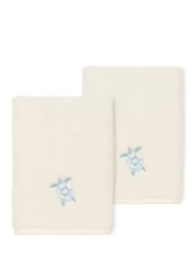 Ava 2 Piece Embellished Washcloth Set