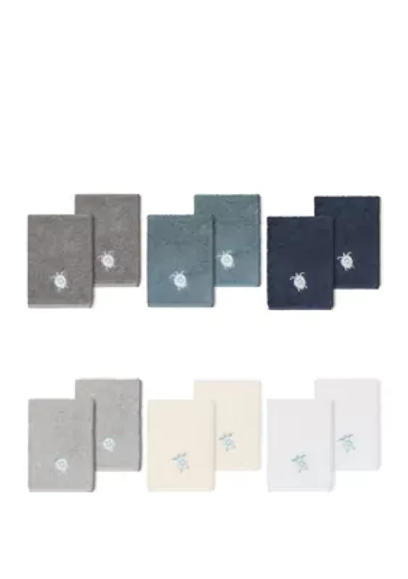 Ava 2 Piece Embellished Washcloth Set