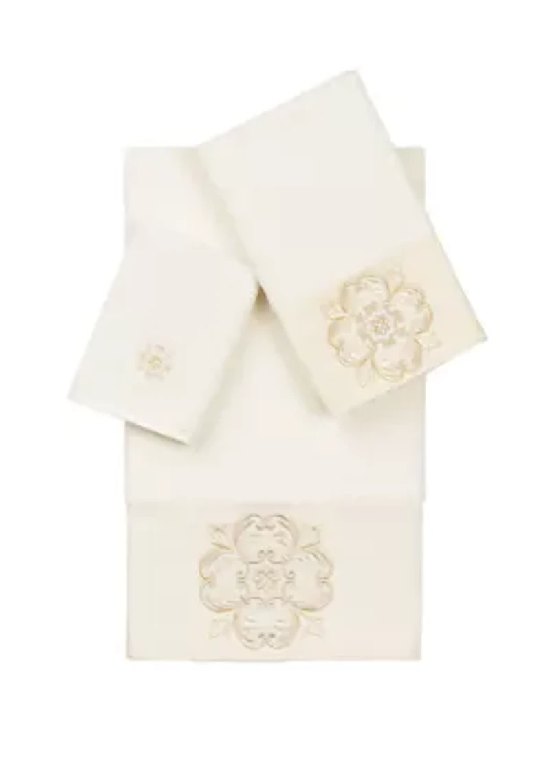 Alyssa 3 Piece Embellished Towel Set