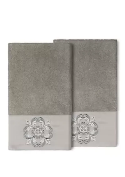 Alyssa 2 Piece Embellished Bath Towel Set