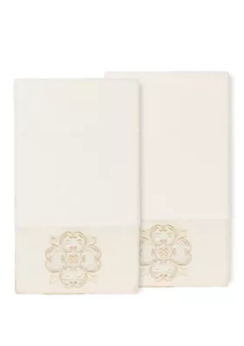 Alyssa 2 Piece Embellished Bath Towel Set