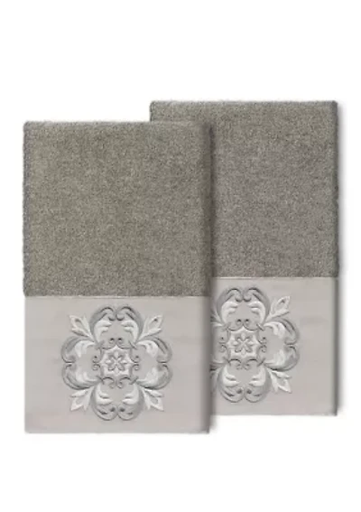 Alyssa 2 Piece Embellished Hand Towel Set